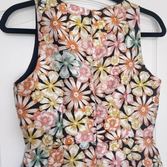 Banana Republic Brocade Iridescent multicolor Floral Dress with Pockets - Picture 10 of 17